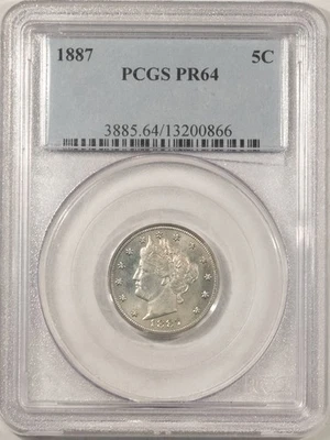 1887 PROOF LIBERTY NICKEL - PCGS PR-64 REFLECTIVE SURFACES - Image 1 of 3