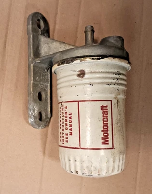 NOS? factory Ford Mercury remote trash can canister fuel filter mount 62 63  390 - Image 1 of 4