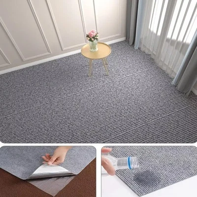 Self-adhesive Carpet Room Rugs Water Uptake Home Decor  Bathroom Staircase Decor - Image 1 of 4