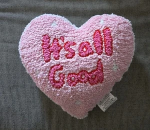 🥥 ZADORA 'It's All Good' Heart  Throw Pillow 15x16 - Picture 1 of 3