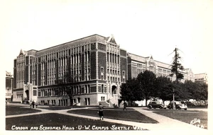 Seattle Wash. Condon Economics Halls U.W Campus Real Photo Vintage Postcard - Picture 1 of 2