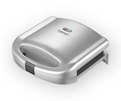 Parrilla Sandwich Eléctrica Antiadherente Eléctrica Cuisinart WM-SW2N, Plateada Foto 1 de 4