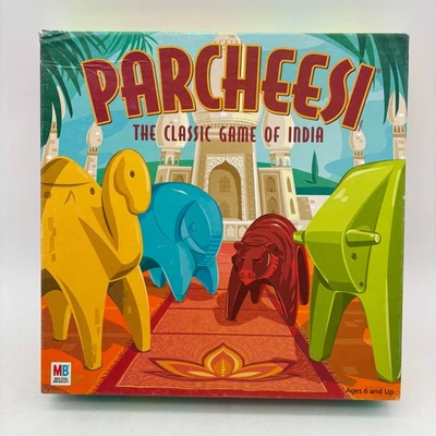 VINTAGE Parcheesi COMPLETE Hasbro 2001 Classic Strategy Pachisi Animals - Image 1 of 4