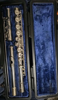 Flauta Bundy The Selmer Company enchapada en plata con estuche rígido - probada en EE. UU.  Foto 1 de 4