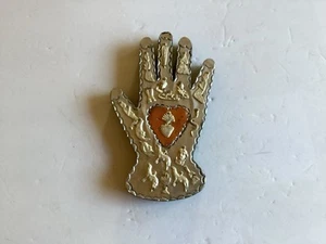 Hand Tooled Wooden Hand Tin And Copper  7 1/2” X 3 1/2” Hand Made U S A - Picture 1 of 10