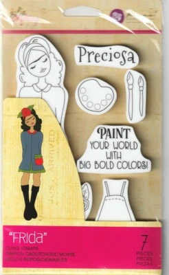 Estampillas adhesivas de muñeca Prima Julie Nutting FRIDA "Solecito" tarjetas etiquetas planificadoras 913472 Foto 1 de 2