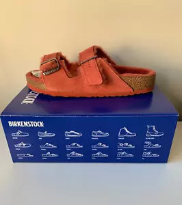 BIRKENSTOCK Arizona Shearling Sienna Red Leather Suede Shoes Size 43 BNIB Winter - Picture 1 of 20