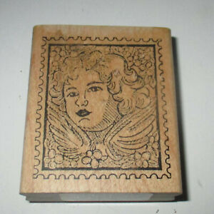 Victorian Angel 2" Rubber Stamp Unused Hampton Art Stamps