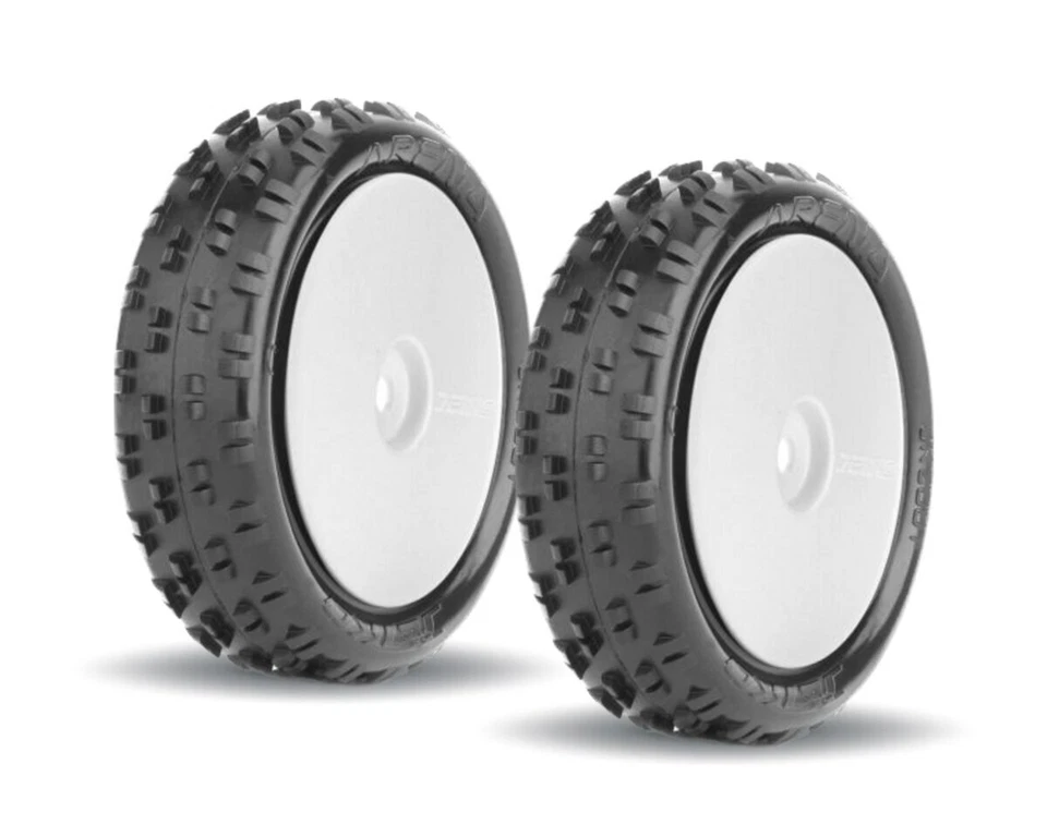 Jetko Arena 1:10 Buggy 2WD Reifen vorne Soft auf weißer Felge JK2001CSGW  - Bild 1 von 1