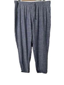 Zac & Rachel Hose Damen 1X blau Lounge Kordelzug Gummibund Leinenmischung - Bild 1 von 8