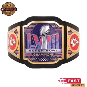 Kansas City Chiefs Super Bowl LVIII Champions Replica Title Belt 2mm Brass Adult - Picture 1 of 5