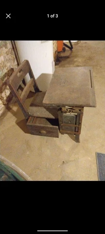 Vintage Retro Old Antique  Metal/Wood for Child Cover