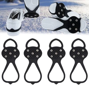 2 Pair Universal Non-Slip Ice Gripper Spikes, Durable Ice Snow Grips for Shoe... - Picture 1 of 6