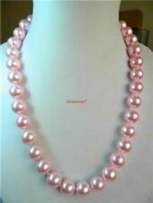 HOT 18" Beautiful 8mm pink sea shell Pearl Necklace AAA+