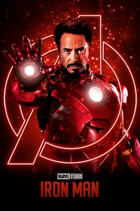 Marvel Iron Man Metal Poster Robert Downey Jr. Gwyneth Paltrow 7x11 12x18 C5 - Picture 1 of 1