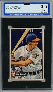 1951 Bowman #54 Ray Boone VG+ 3.5 ISA - Picture 1 of 2