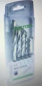 Festool BRAD POINT WOOD DRILL BIT SET 3-8mm 5Pcs Centrotec Shank *German Brand - Bild 1 von 1