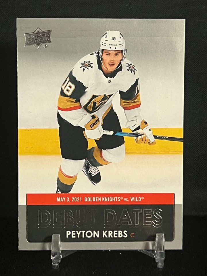 2021-22 Upper Deck Series 1 Debut Dates Peyton Krebs #DD-14 Vegas Golden Knights - Image 1 of 2