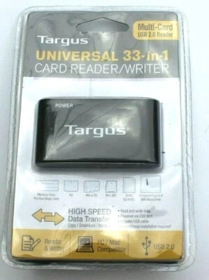 Targus Universal 33 en 1 Lector de Tarjetas Escritor Multi Tarjeta USB 2.0 Lector ¡NUEVO! Foto 1 de 2