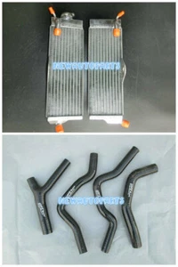 Black Aluminum Radiator +Hose For HONDA CR500 CR500R CR 500R 1985-1988 1986 1987 - Picture 1 of 12