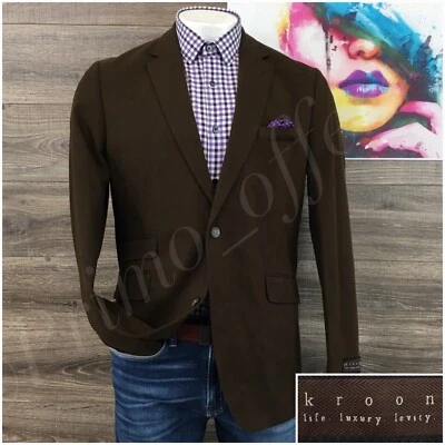 Novo Blazer Masculino Kroon Casaco Esportivo Jaqueta Casual Tamanho 42L 2 Botões Terno de Algodão - Imagem 1 de 4