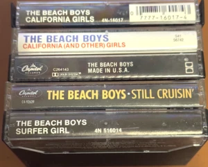 BEACH BOYS - 5 CASSETTE TAPE LOT - CALI GIRLS/ /MADE USA/SURFER GIRL/ + 2 MORE - Picture 1 of 4