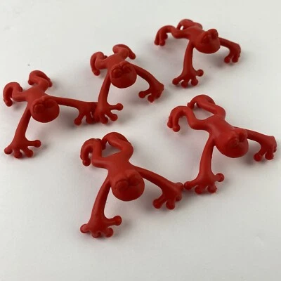 5 件红色替换青蛙适用于 Flippin Frogs 棋盘游戏 2007 美泰 — 第 1/2 张图片