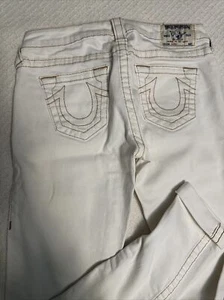 True Religion low rise skinny jeans size 28 tall Small Hole At Knee - Picture 1 of 14