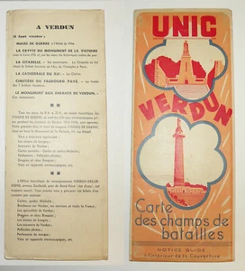 Carte des champs de batailles de Verdun WWI années 60 ( L008 ) - Picture 1 of 2