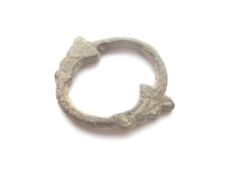 💥 ancient Celtic bronze currency PROTO MONEY knobbed *RING* - dragons head type