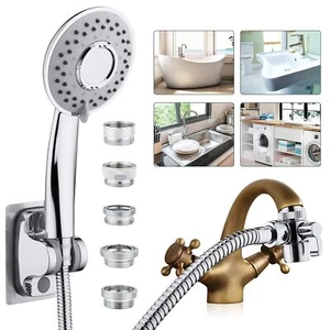 Sink Hose Shower Sprayer Attachment - Faucet Extension w/ 5 Adapters For Bath... - Picture 1 of 7