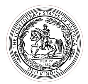 The Great Seal Of The Confederate States Of America Round Shiny Hand Embosser - Picture 1 of 2