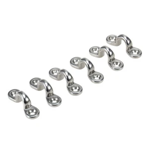 6PCS Kayak Pad Eyes Stainless Steel Tie Down Deck Loops Fastening Gear Kit - Picture 1 of 8