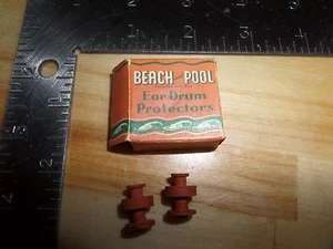 VINTAGE 1938 Beach & Pool Ear Drum Protectors New York USA ear plugs - Picture 1 of 8