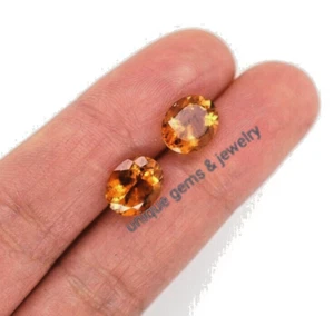 1 pair yellow Gold Diamond Loose 1Ct 4x6 mm Oval Cut VVS1 Grade Gemstone +1 gift - Picture 1 of 7