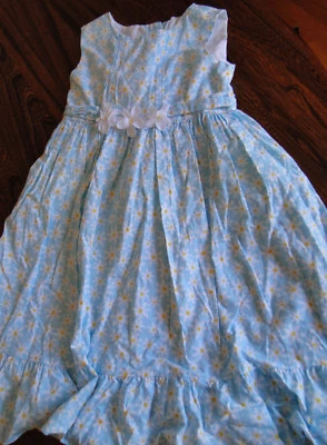 Sophie Rose Girls Summer Dress Size 5 Sleeveless Daisy Blue White Yellow Floral - Image 1 of 4