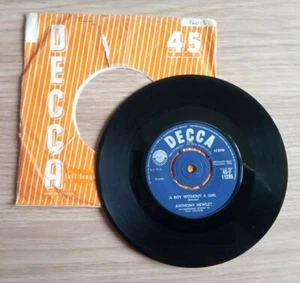 ANTHONY NEWLEY - A BOY WITHOUT A GIRL (VERY GOOD CONDITION 7" VINYL) - Picture 1 of 1