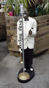 Sänger Louis Armstrong Trompeter Groß Figur Jazz Musiker Skulptur Mikrofon Cr Sc - Bild 1 von 4