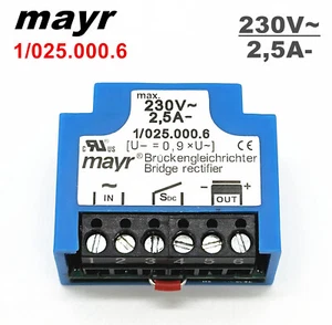 Mayr 1/025.000.6 230V 2,5A full wave Rectifier Brückengleichrichter module - Picture 1 of 10