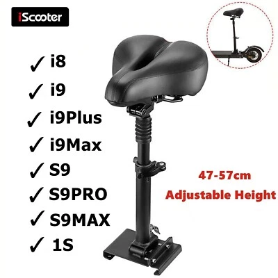 Electric Scooter Seat Adjustable Height Saddle For iScooter i8 i9 i9Plus i9MAX - Image 1 of 4