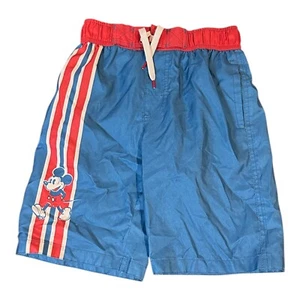 Disney Junk Food Boys' Mickey Mouse Swim Trunks Red & Blue Size M - Picture 1 of 4