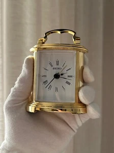 SEIKO | Tischuhr | Wecker | Goldfarben | QHE109G - Bild 1 von 6