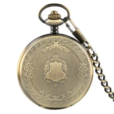 Antique Pocket Watch and Chain Shield Fob Chain Roman Numerals Christams Gifts - Image 1 of 4