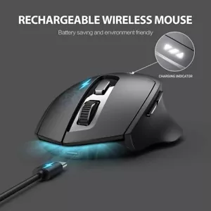 2.4G +5.0G USB Wireless Bluetooth Rechargeable Mouse 3-Mode Mice For PC Computer - Picture 1 of 10