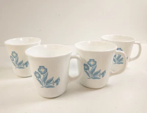 Juego de 4 tazas de café/té de seda de maíz azul Corning Ware EE. UU. - Imagen 1 de 8