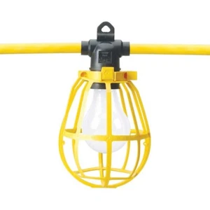 NAI-100 ft. Temporary Lighting String Work Light Industrial w/ Bulb Cages - Picture 1 of 2