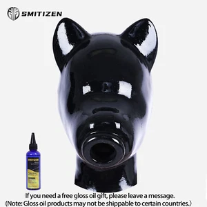 Smitizen Silikon Kurze Ohren Drohne Haube Glänzend Maske für Homosexuell Party - Bild 1 von 11