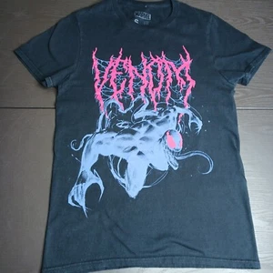 Marvel Bootwear Venom Camiseta Negra Neón Gráfico *Manchas Ligeras Descoloridas Talla Pequeña - Imagen 1 de 10