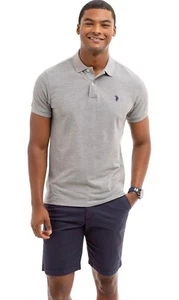US polo assn Mens Pique Polo Shirt in Heather grey colour - Picture 1 of 9