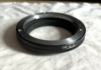 OM-4/3 Adapter Ring - Olympus OM Lens to 4/3 Four Thirds Mount camera. Not M4/3 - Image 1 of 2